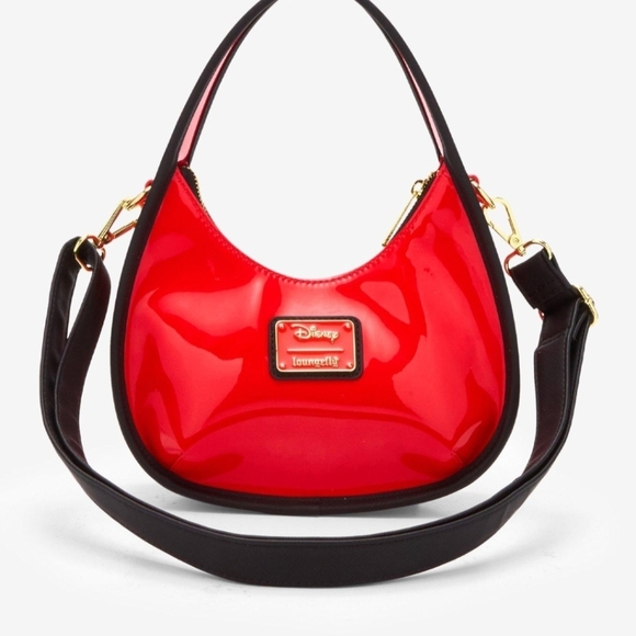 Loungefly Disney Mickey And Friend Walking Patent Vinyl Crossbody Bag  Wallet Nw - Picture 7 of 7